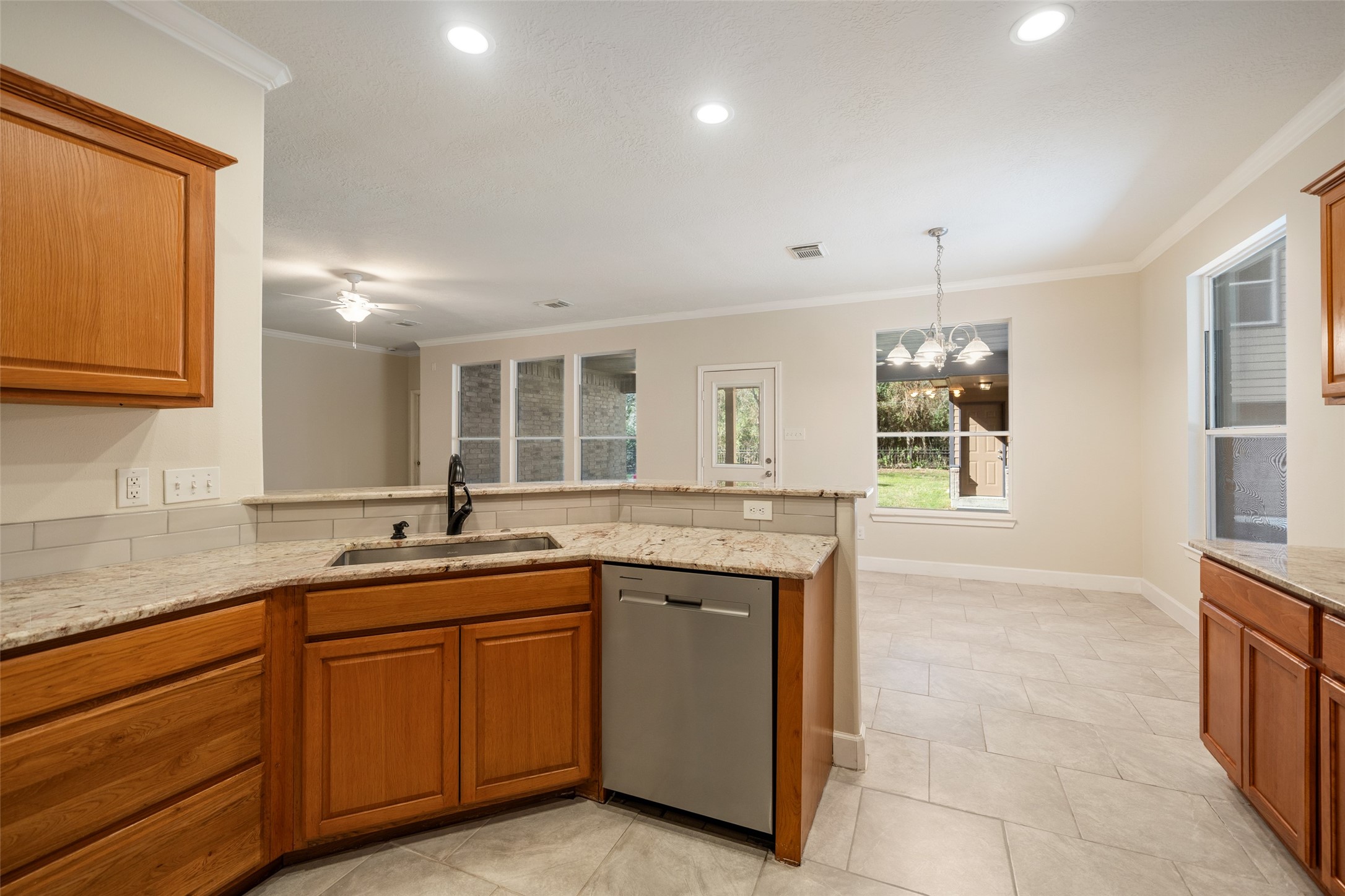 29627 Spring Forest Drive Spring, TX 77386 - Photo 7 of 29 Open concept kitchen, dining and living.