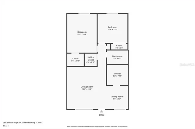 $1,800 | 350 79th Avenue North, Unit 204, St. Petersburg, FL 33702