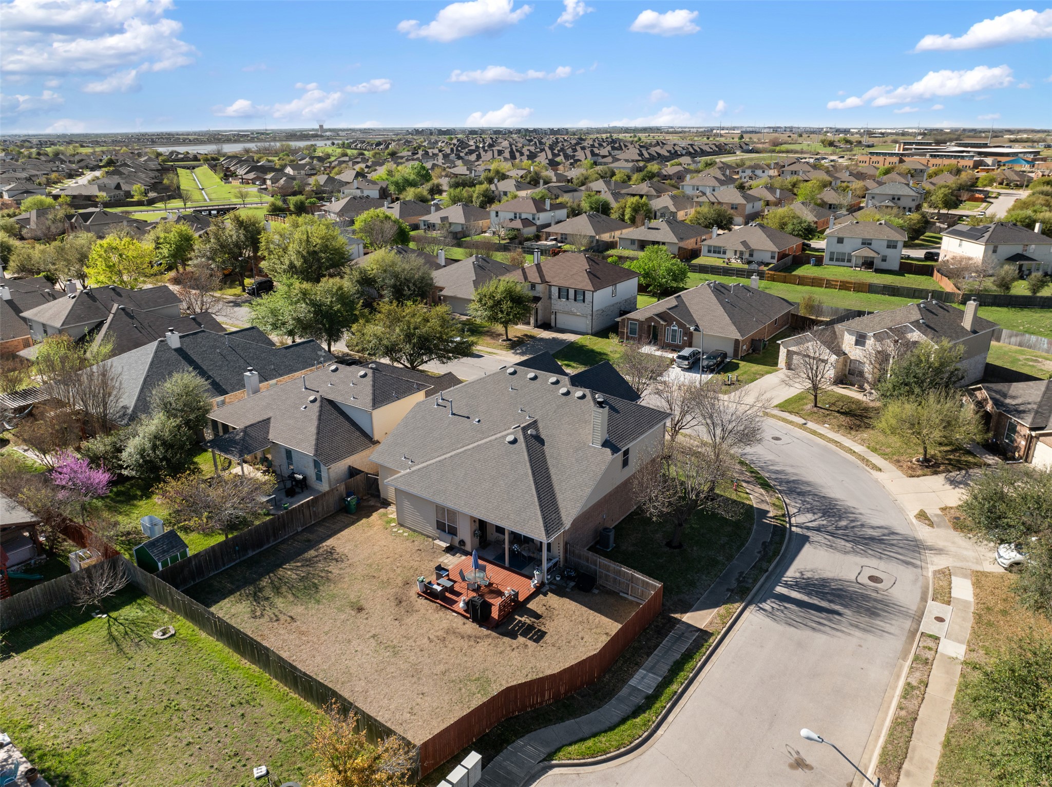 18300 Shallow Pool Drive Pflugerville, TX 78660 - Photo 8 of 40 an aerial view of residential houses with outdoor space
