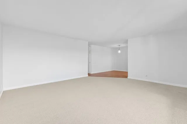 an empty room with an entryway
