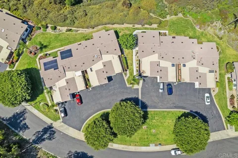 an aerial view of multiple house
