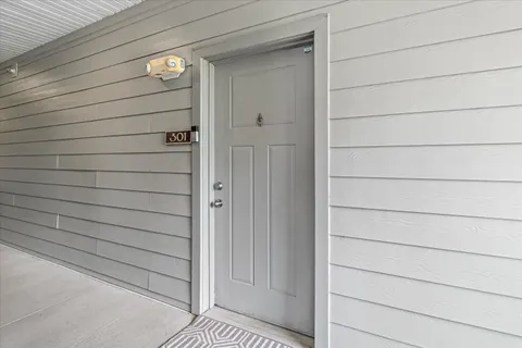 a view of front door