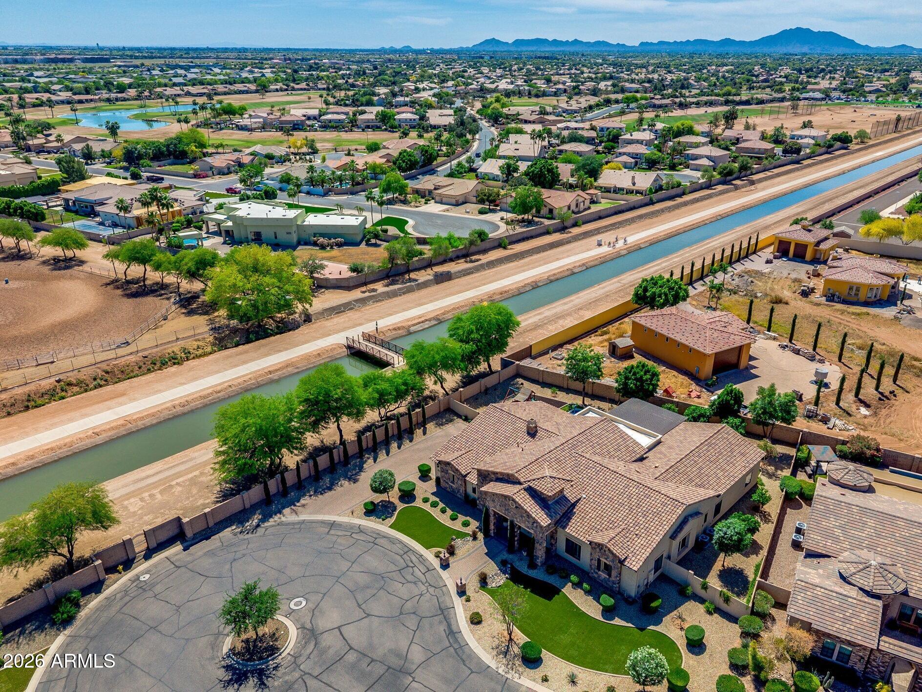 2471 East Robin Court Gilbert, AZ 85296 - Photo 4 of 54 Aerial Shot- Canal