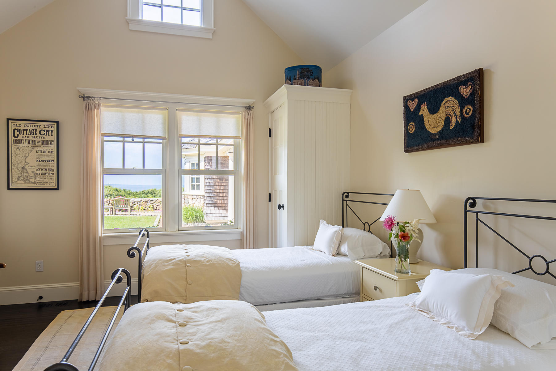 7 Clay Pit Road Aquinnah, MA 02535 - Photo 21 of 29 a bedroom with two beds and a large window