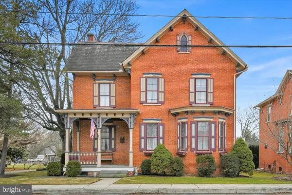 a front view of residential houses