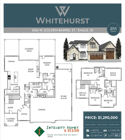 $1,290,000 | 3366 West Golden Barrel Street, Eagle, ID 83616