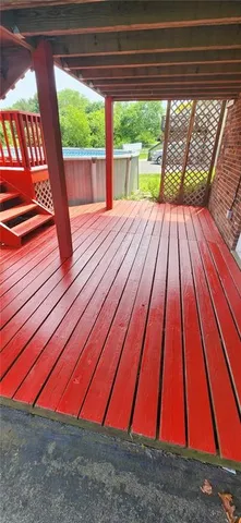 a view of outdoor space and deck