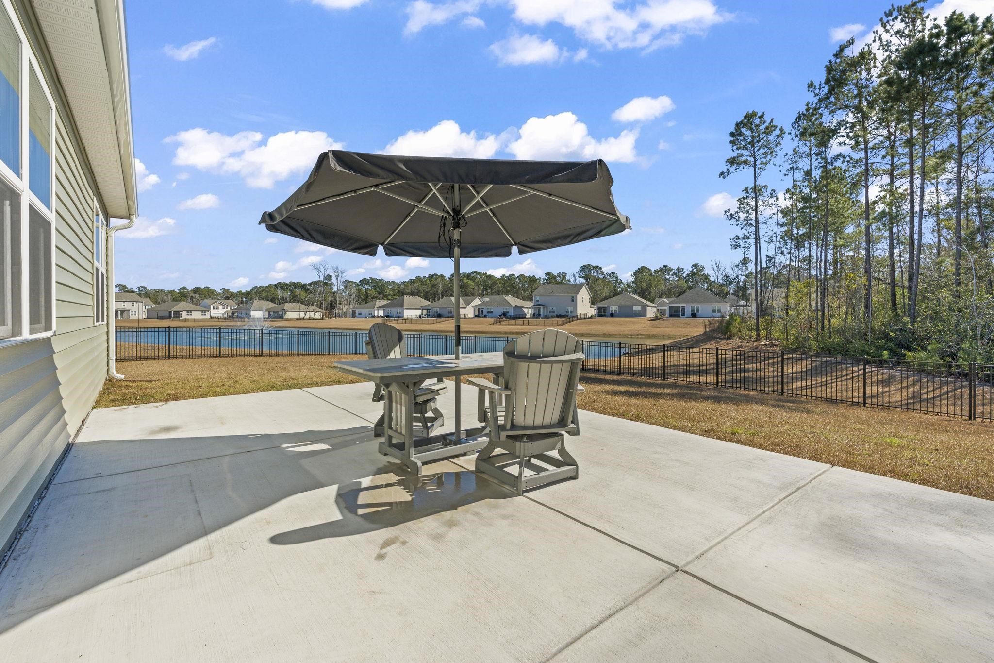 143 Ardeer Court Little River, SC 29566 - Photo 33 of 40 Fenced backyard featuring a patio area, a residential view, and outdoor dining space