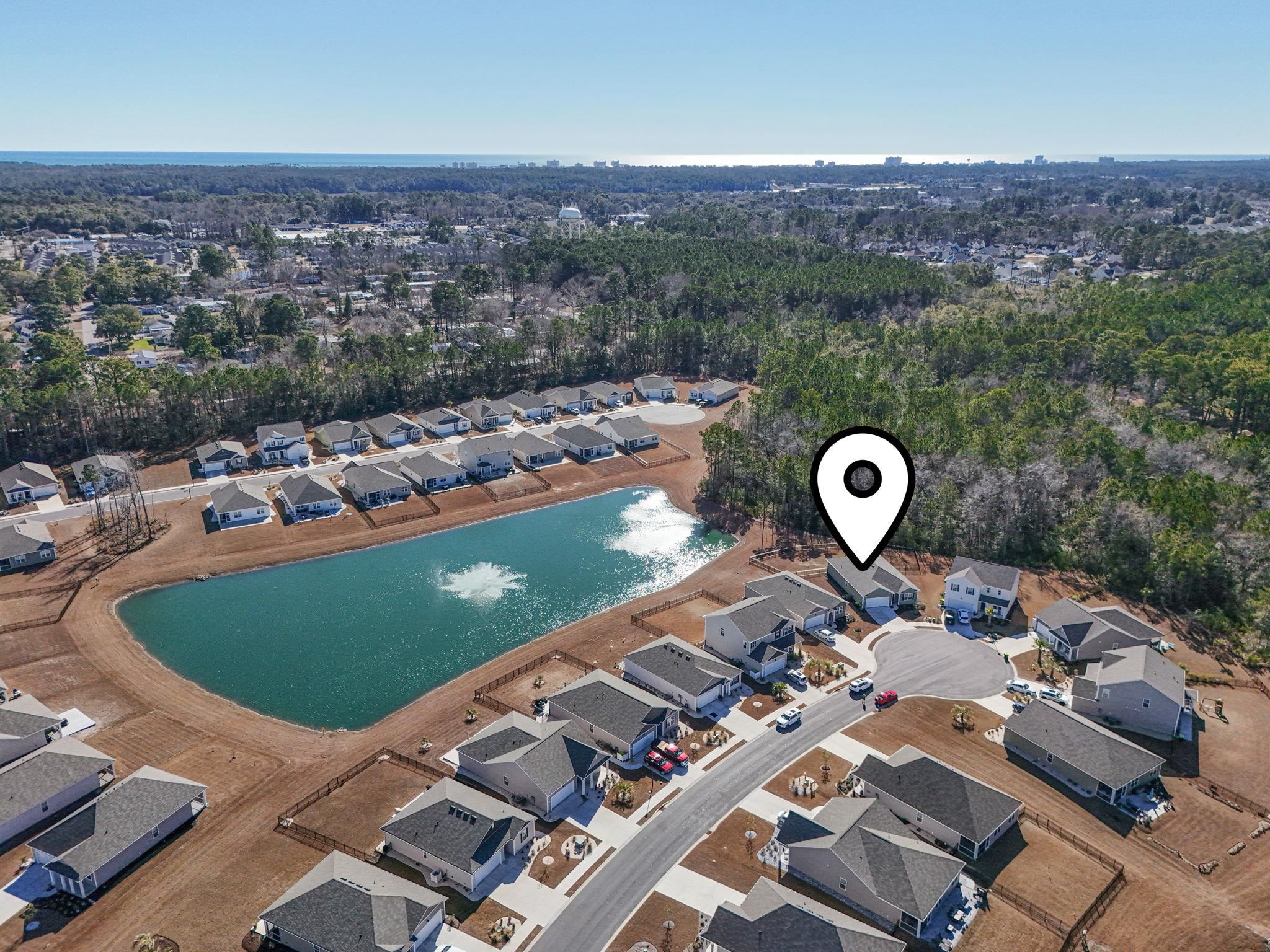 143 Ardeer Court Little River, SC 29566 - Photo 4 of 40 Aerial view of property's location with nearby suburban area