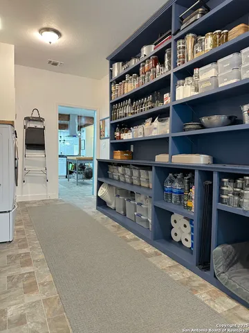 a view of store room with shelves