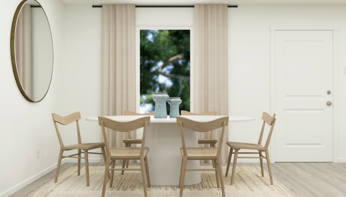 167 Cattle Queen Road Jarrell, TX 76537 - Photo 6 of 20 a view of a dining room with furniture and a window