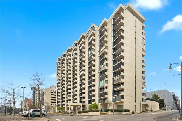 a view of a tall building