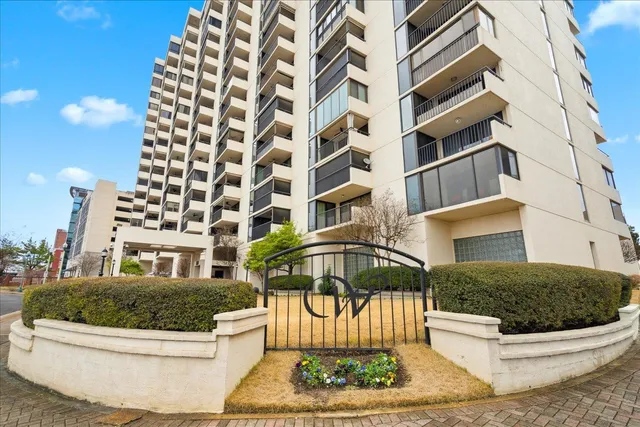 a front view of a building