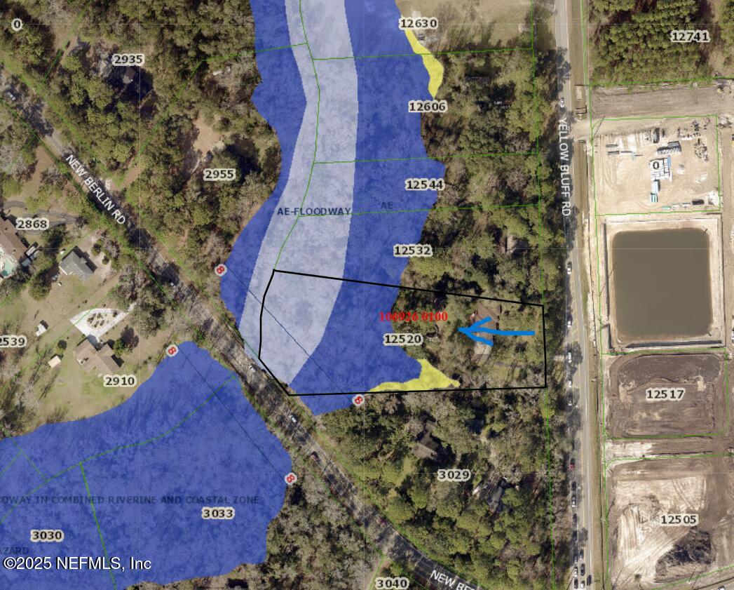 12556 Yellow Bluff Road Jacksonville, FL 32226 - Photo 8 of 12 Aerial Flood-Wet - Copy