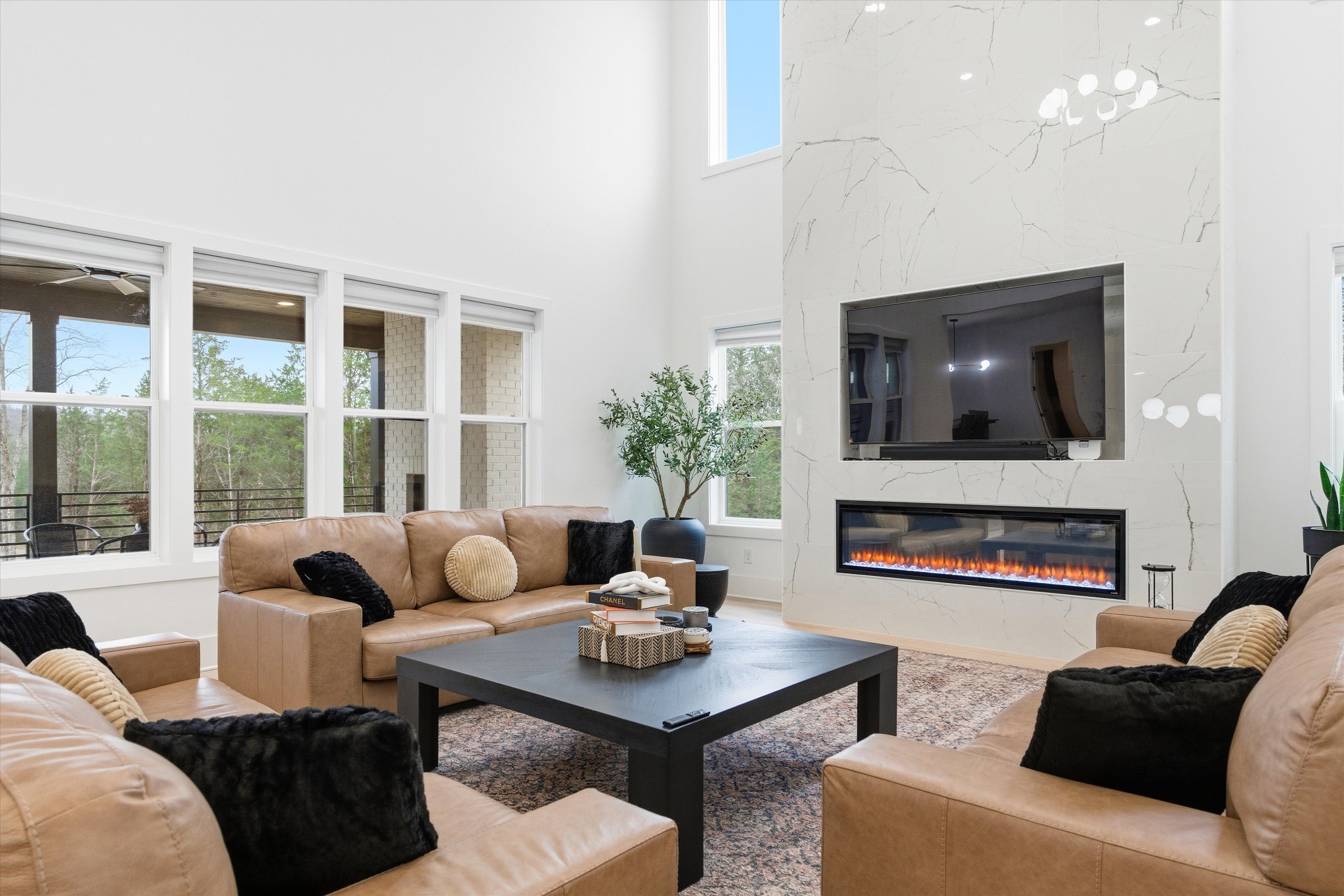 2085 Kidd Road Nolensville, TN 37135 - Photo 17 of 88 a living room with fireplace furniture and a flat screen tv