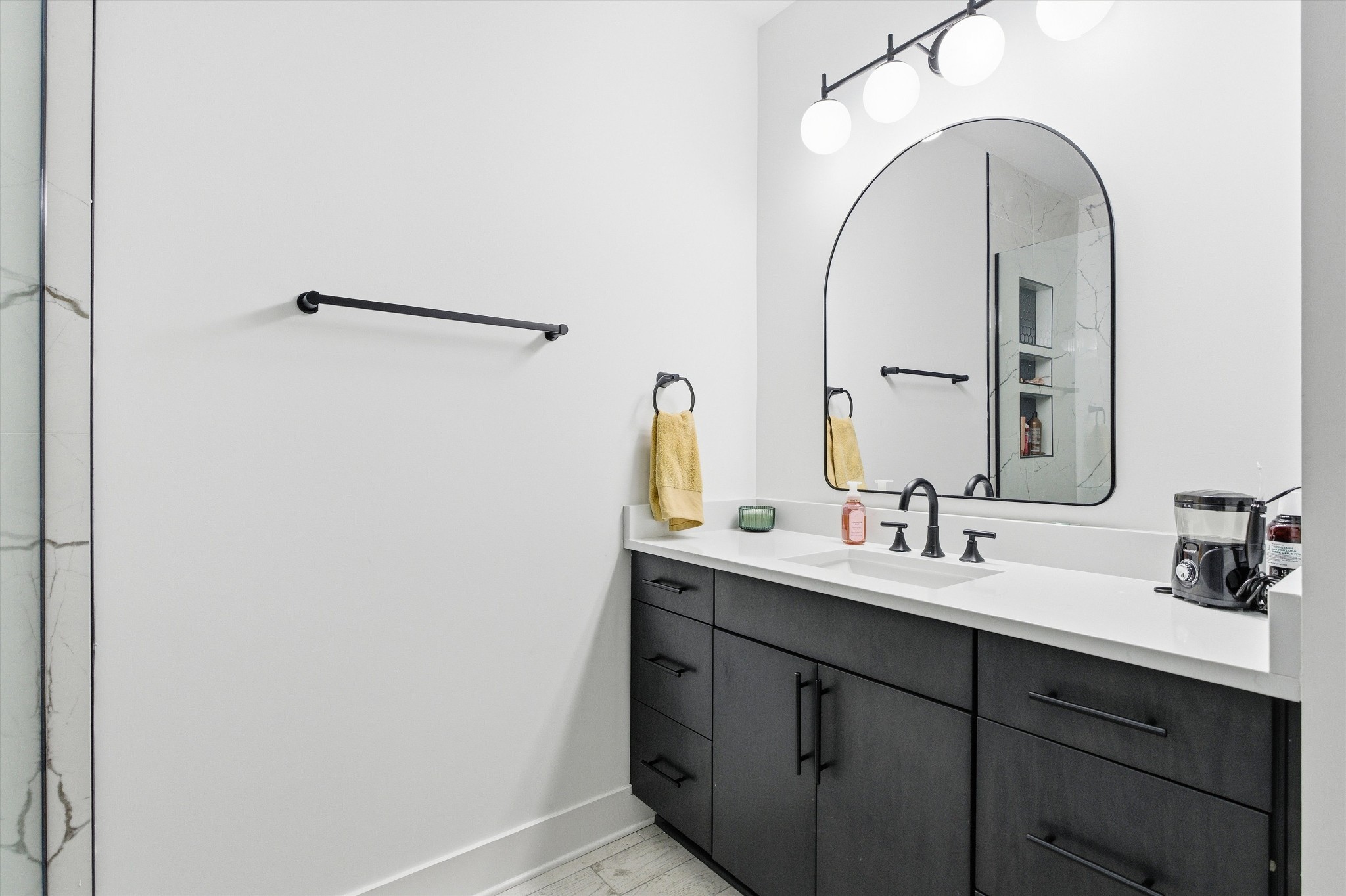 2085 Kidd Road Nolensville, TN 37135 - Photo 60 of 88 a bathroom with a double vanity sink and a mirror