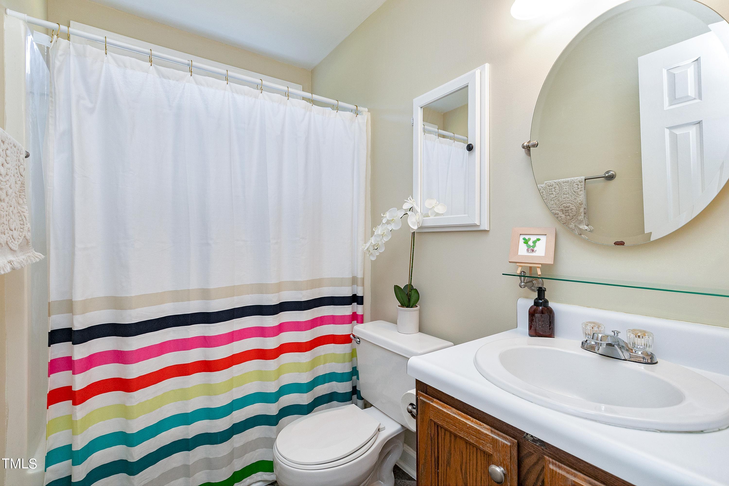 4700 Jacqueline Lane Raleigh, NC 27616 - Photo 29 of 40 a bathroom with a sink vanity mirror and toilet