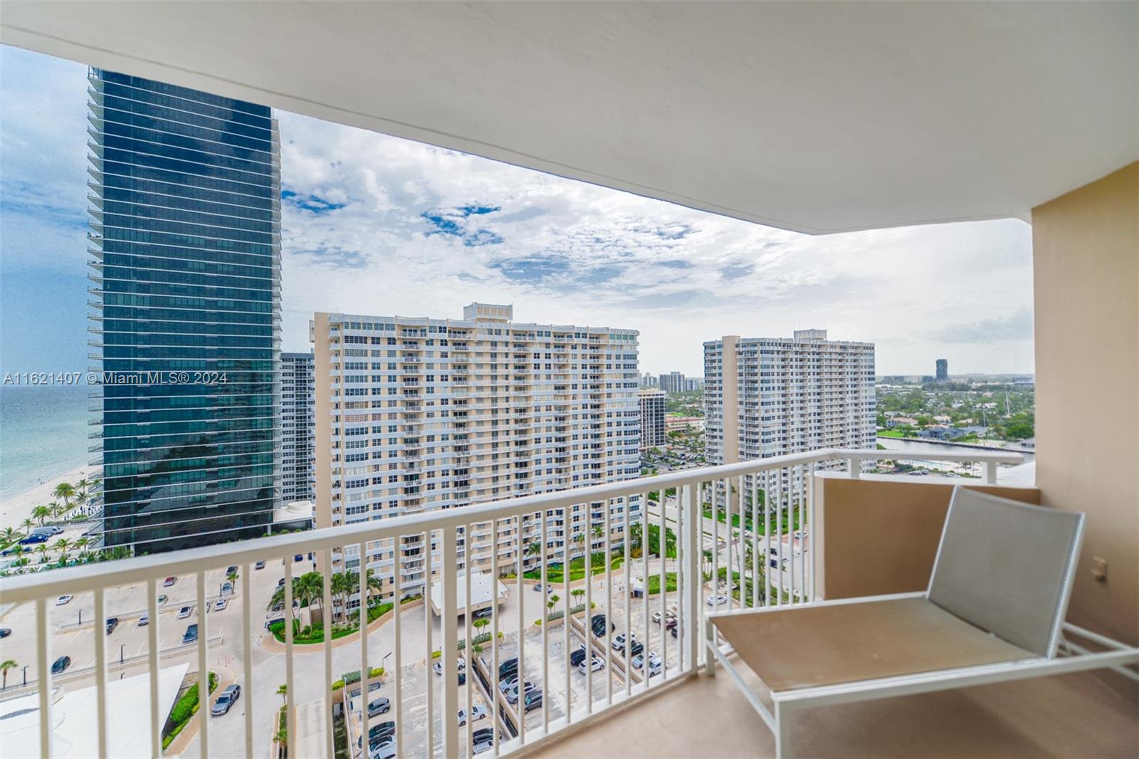1950 South Ocean Drive, Unit 19G Hallandale Beach, FL 33009 - Photo 24 of 33 a view of balcony with furniture