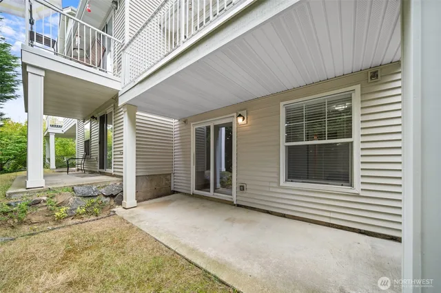 a view of a house with a balcony