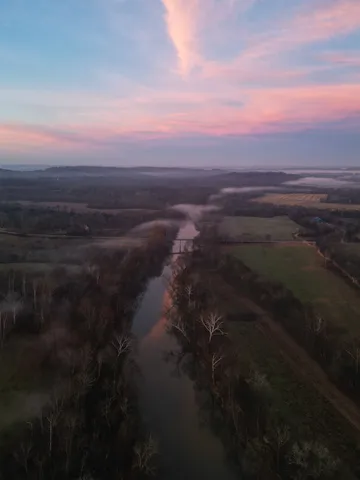a view of city and mountain