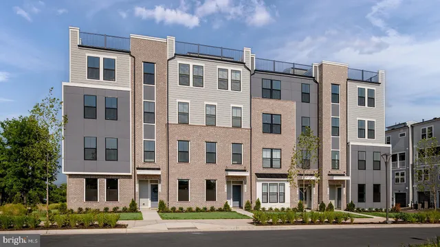 a front view of a multi story building