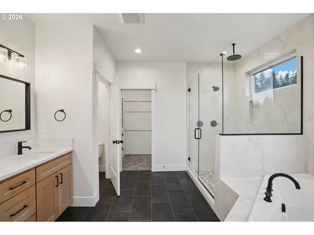a bathroom with a sink and a shower