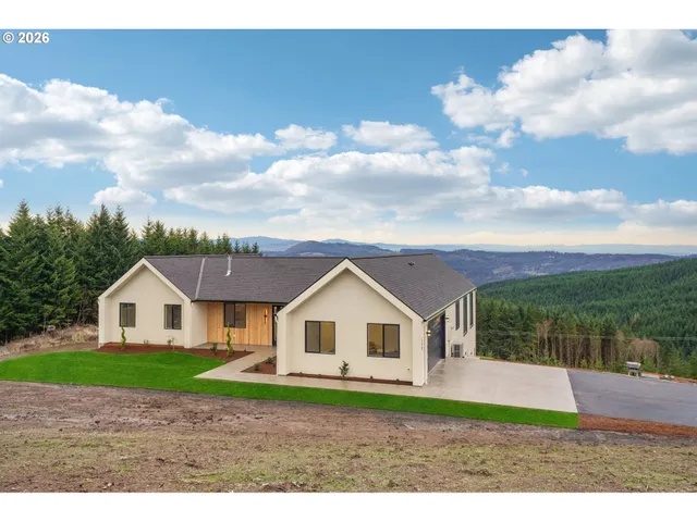 a view of house with backyard and garden