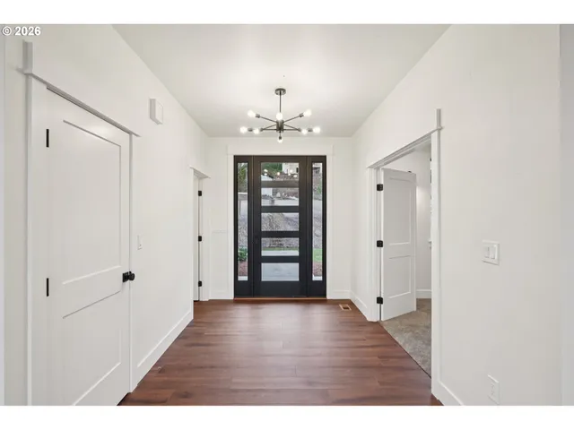 a view interior of a house with wooden floor