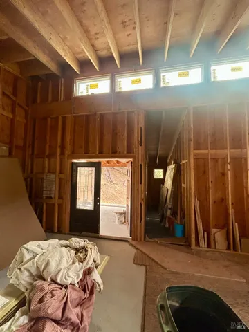 a view of porch with seating space