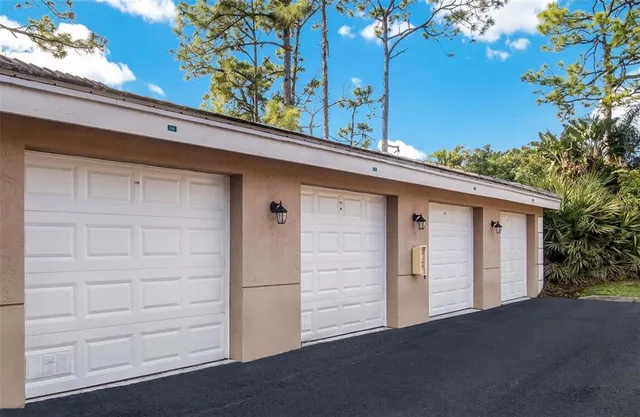 a view of a house with a garage