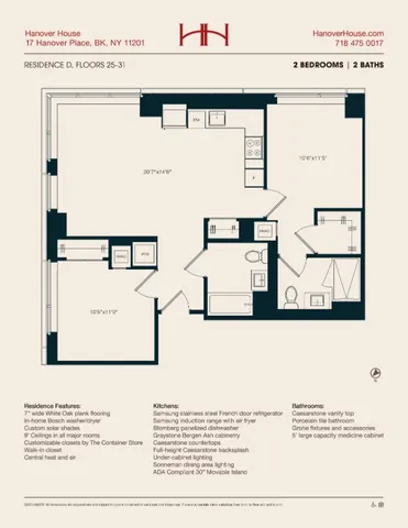 $8,650 | 17 Hanover Place, Unit 28D | Downtown Brooklyn