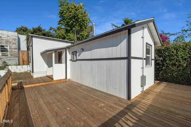 a view of a house with a balcony