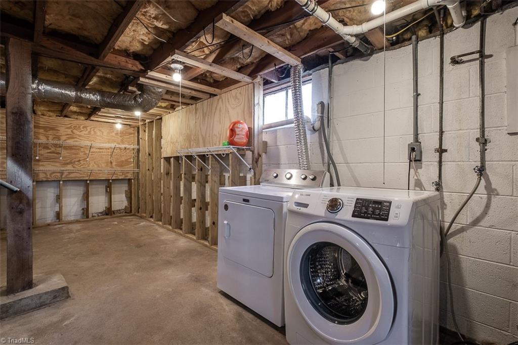 444 Elk Spur Street Elkin, NC 28621 - Photo 17 of 21 Washer and dryer are located in basement.