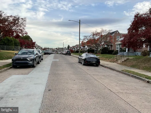a car parked on the side of a street