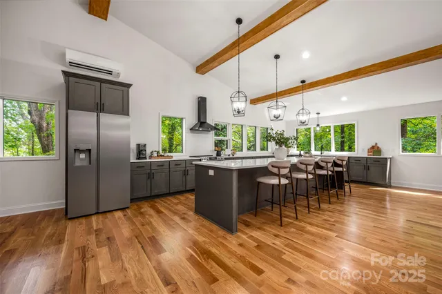 a kitchen with lots of counter top space