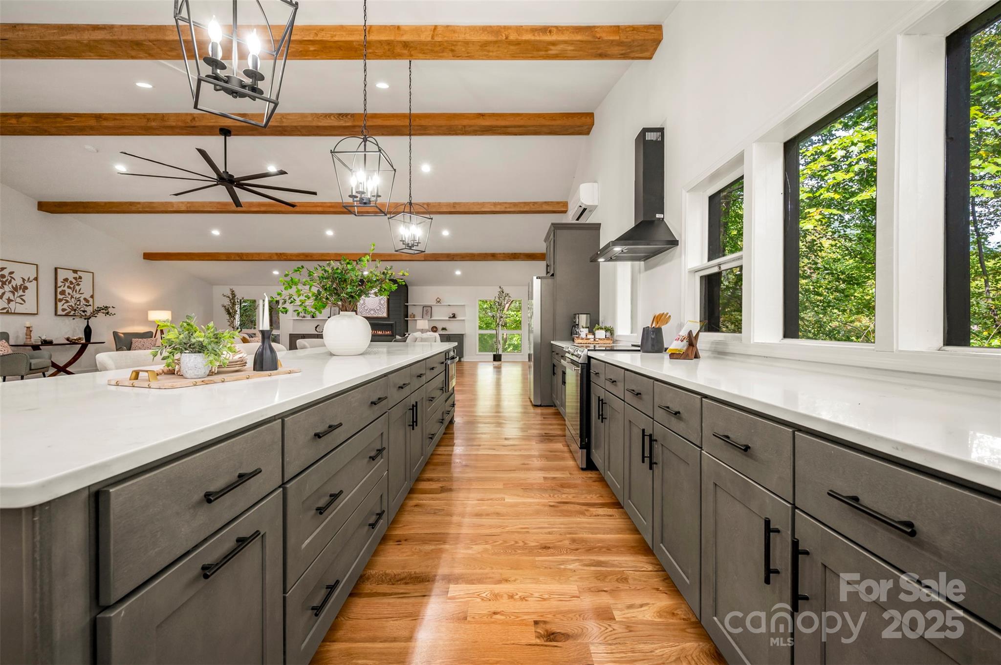 160 Lasae Lane Tryon, NC 28782 - Photo 15 of 48 a large kitchen with stainless steel appliances a sink and window