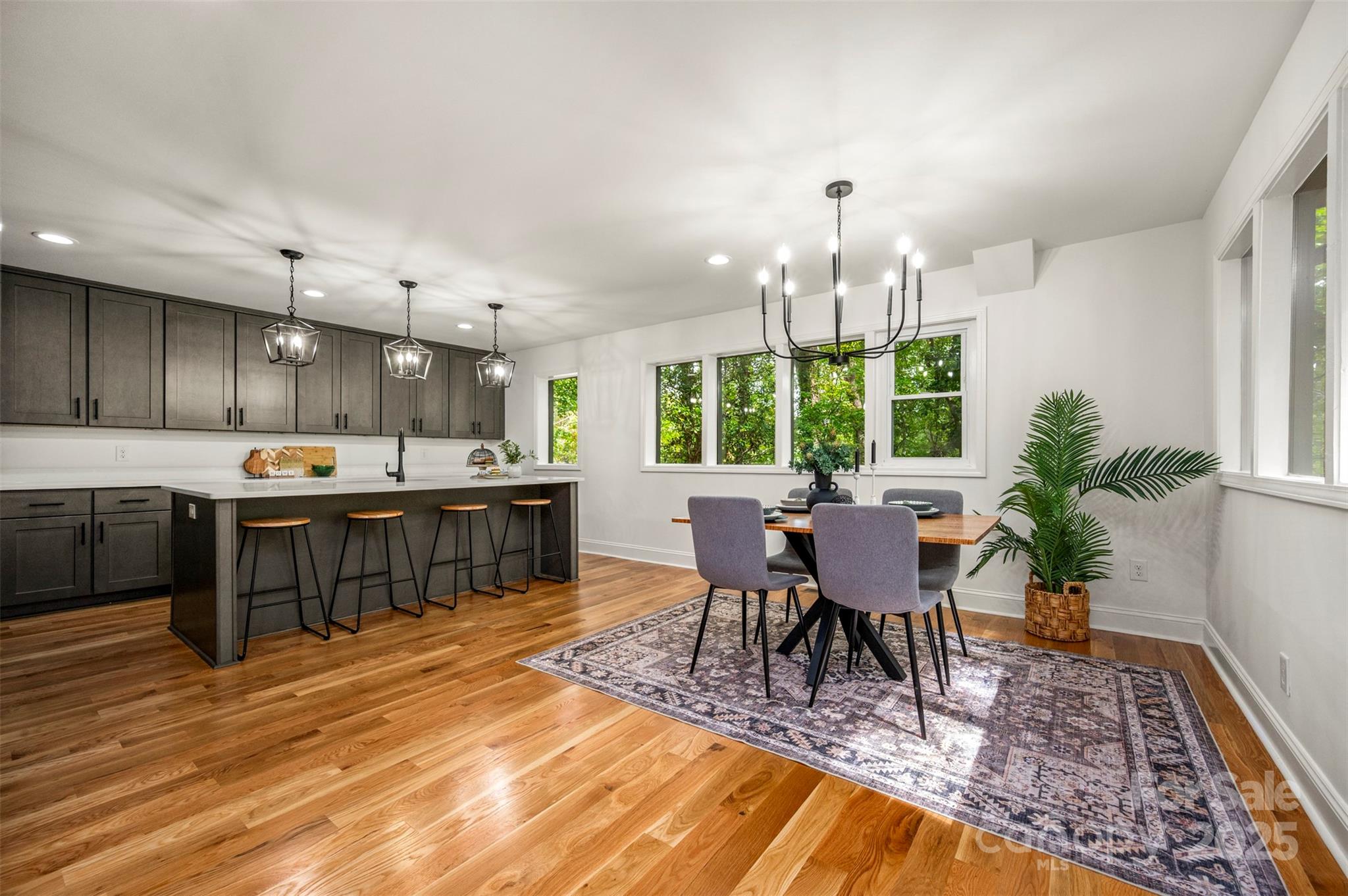 160 Lasae Lane Tryon, NC 28782 - Photo 21 of 48 a living room with furniture a kitchen view and kitchen view