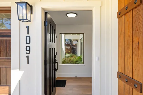 a front view of a house with hallway