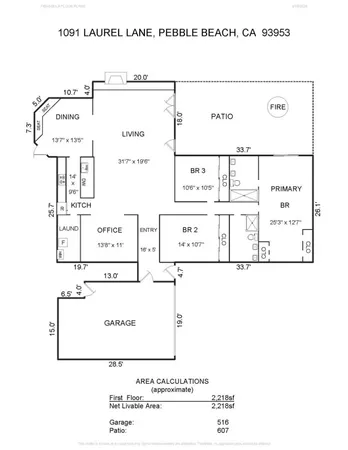 $2,695,000 | 1091 Laurel Lane, Pebble Beach, CA 93953
