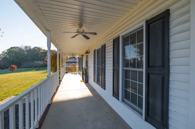 a view of an ocean with a mountain in the background