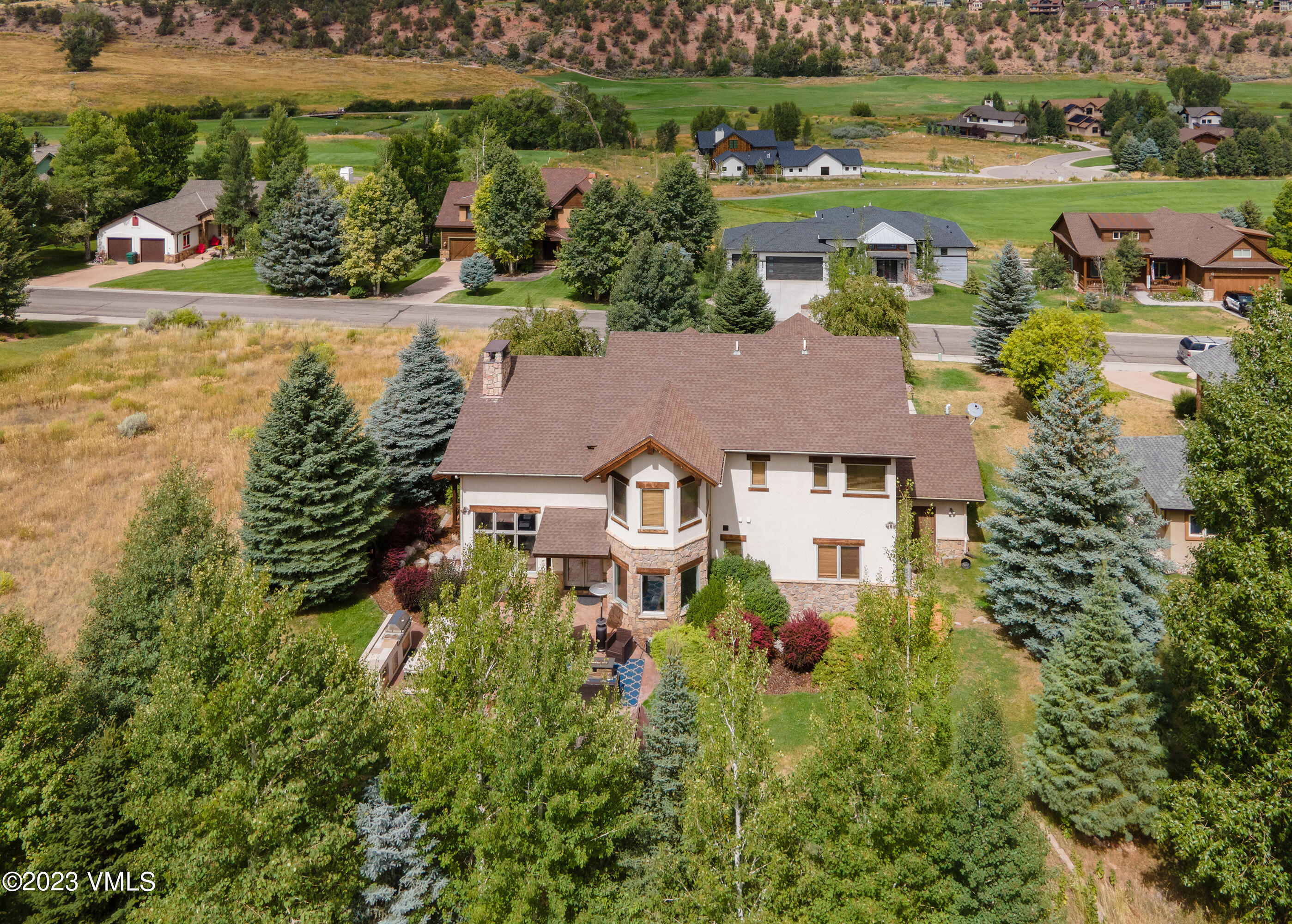 305 Red Fox Gypsum, CO 81637 - Photo 49 of 50 an aerial view of a house with a lake view