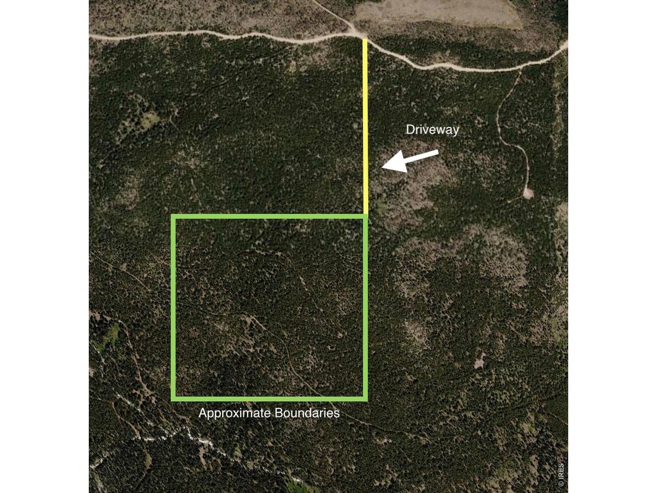 0 Forest Service 169 Road Red Feather Lakes, CO 80545 - Photo 6 of 6 Approximate Boundaries with shared driveway in