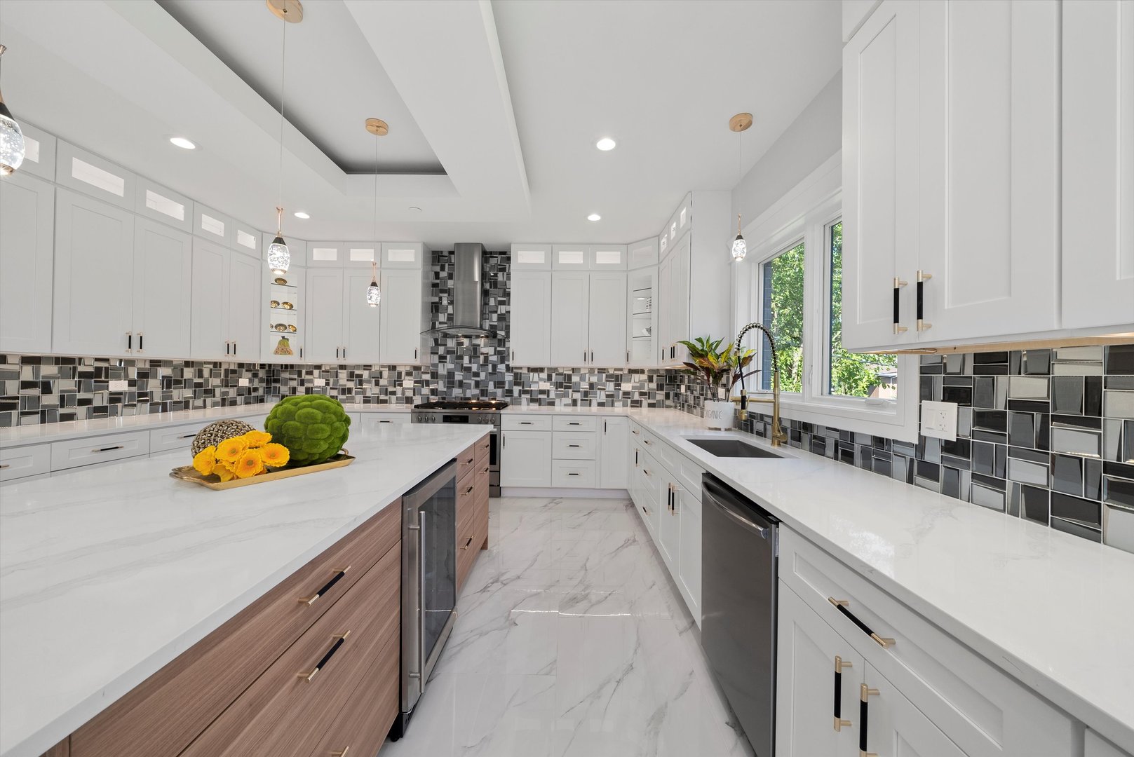 10441 South 83rd Avenue Palos Hills, IL 60465 - Photo 13 of 47 a kitchen with a sink a stove and cabinets