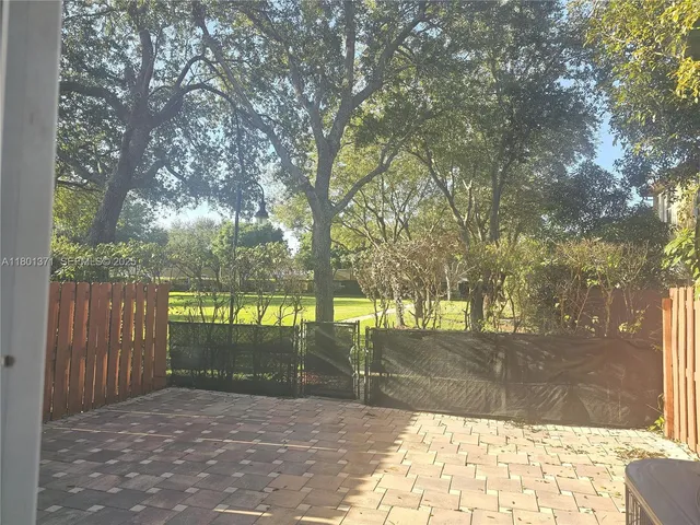 a view of backyard with tree