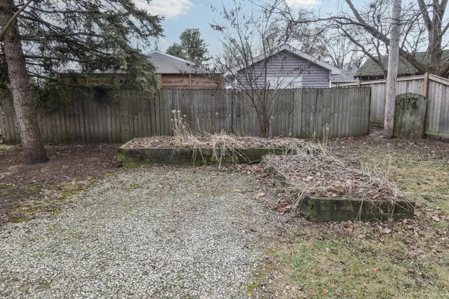 a backyard of a house