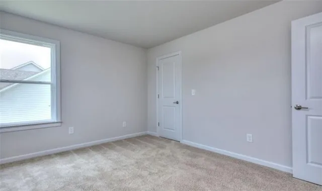 an empty room with a window