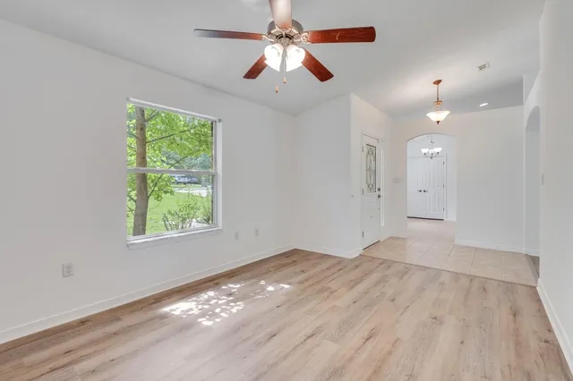 a view of a hallway with entryway
