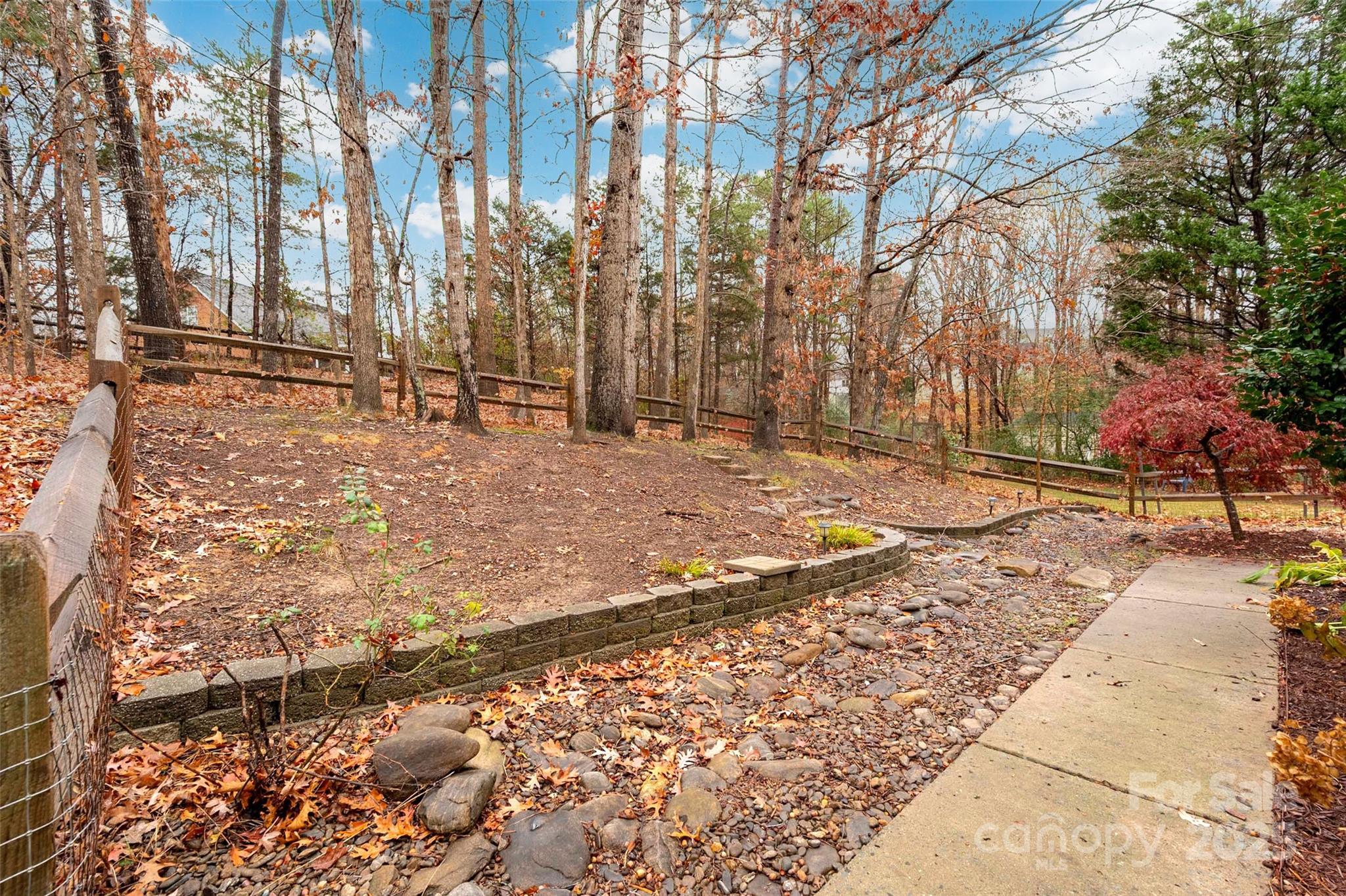 6045 Burnt Mill Run Matthews, NC 28104 - Photo 29 of 32 a view of a yard with trees
