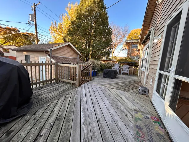 a view of a house with wooden floor