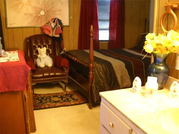 a room with furniture